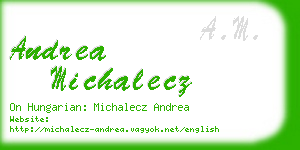 andrea michalecz business card